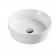 360*360*115mm Bathroom Round Above Counter White Ceramic Wash Basin